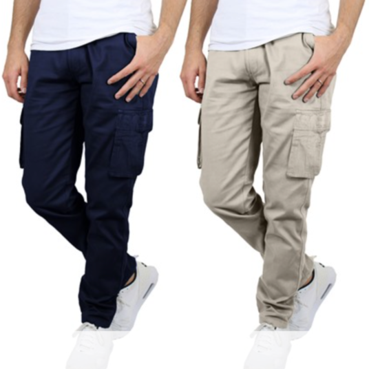 Today only: Men’s 2-pack belted cotton cargo pants for $30