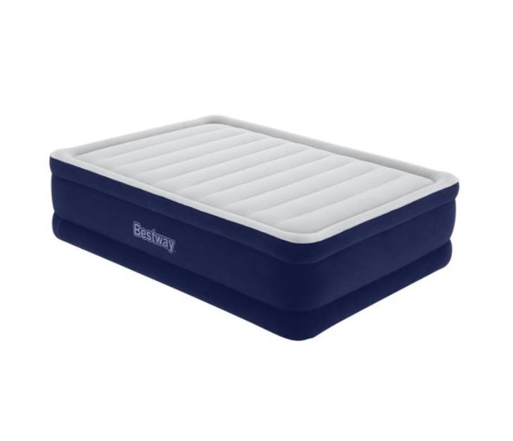 Bestway Tritech queen 22″ air mattress with built-in pump and antimicrobial coating for $39