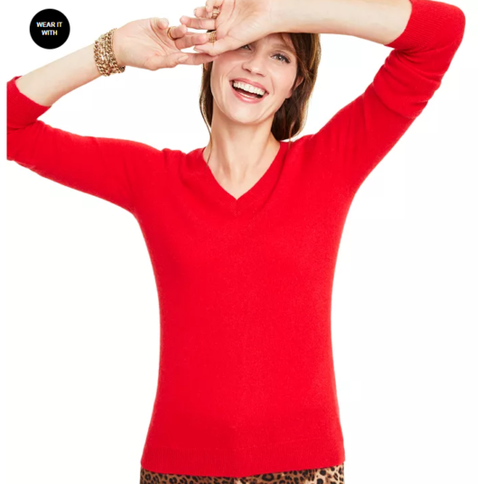 Charter Club v-neck cashmere sweater for $39