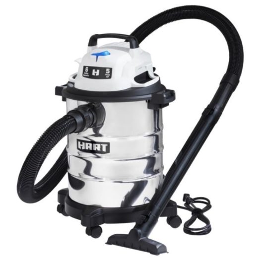 Hart 6-gallon stainless steel wet/dry vacuum for $29