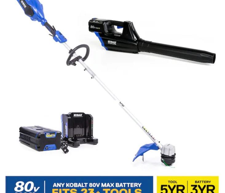 Today only: Kobalt 80V cordless trimmer & blower combo kit for $269