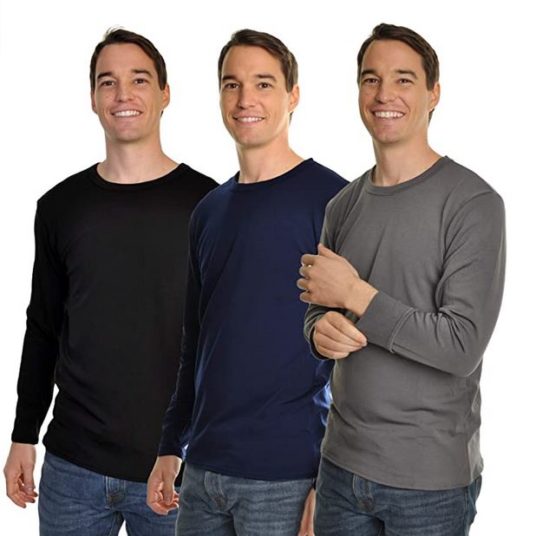 Today only: 3-pack Swan men’s fleece-lined thermal tops for $25