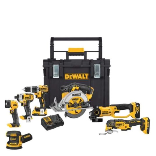 Dewalt 20-volt MAX cordless 7-tool combo kit with case and 2 batteries for $499