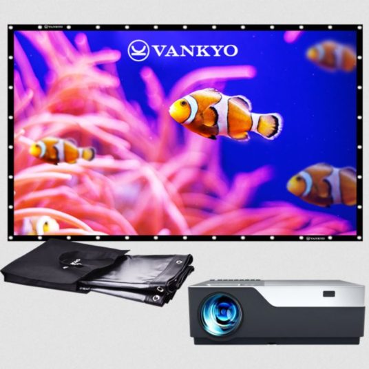 Today only: Vankyo Performance 1080P LED projector with 100″ screen for $106 shipped