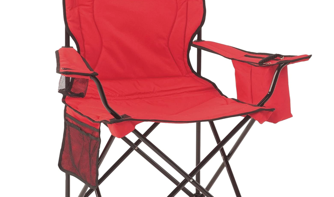 Coleman camping chair with built-in 4-can cooler for $24