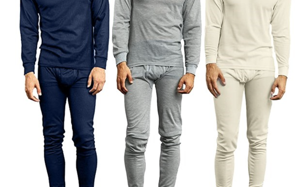 Today only: Men’s assorted 6-piece top & bottom winter thermal set for $30