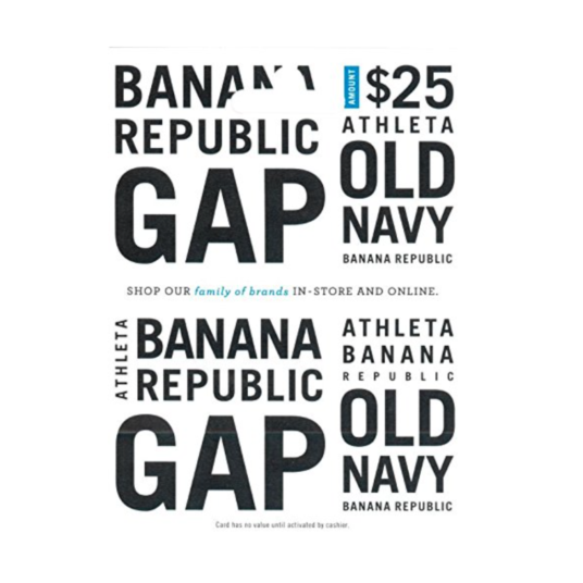 Today only: $25 Gap gift card for $20