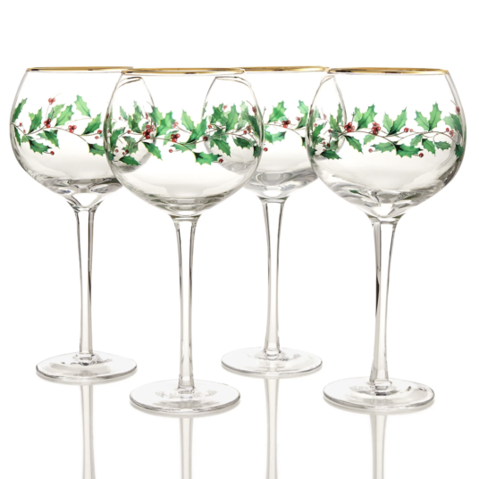 4-piece Lenox holiday glass sets for $30