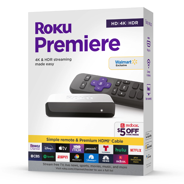 Roku Premiere 4K HDR streaming media player for $16