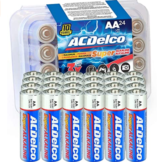 ACDelco 24-pack AA Maximum Power Super Alkaline batteries for $6