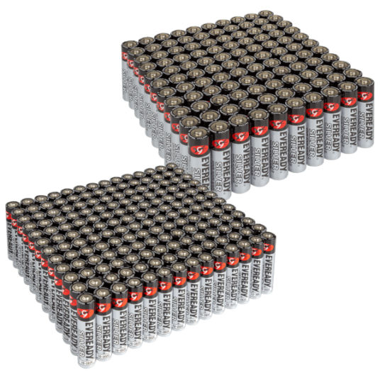 Today only: Up to 168 Eveready silver alkaline batteries for $33 shipped