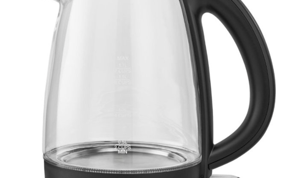 Bella 1.7-L illuminated electric glass kettle for $12