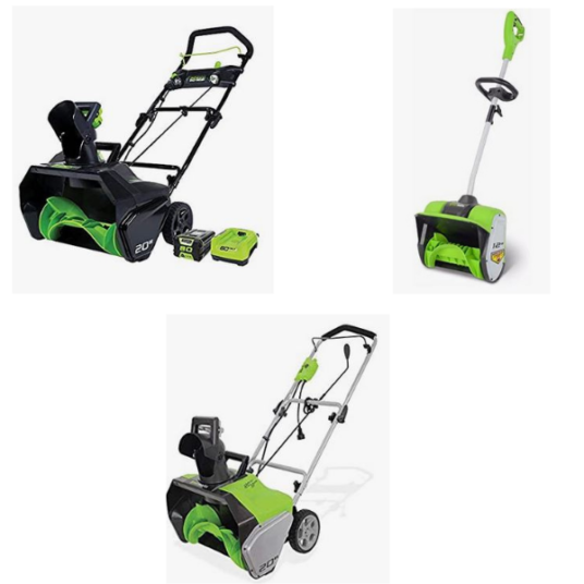 Today only: Greenworks snow removal equipment from $69