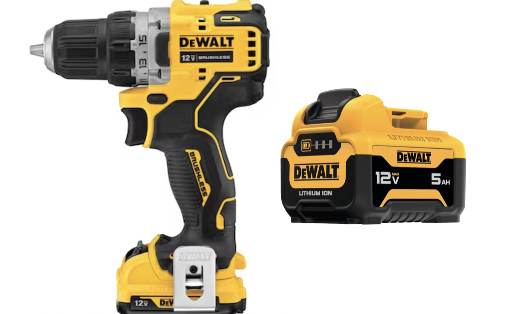 Today only: Dewalt Xtreme 12-volt max 3/8-in drill + FREE battery for $109