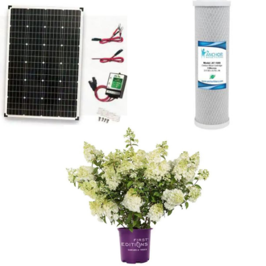 Today only: Select solar panels, air & water filers and live goods from $10