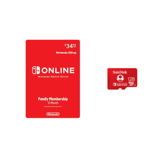 Nintendo Switch Online 12-month Family Membership + 128GB flash drive for $35