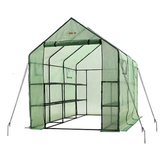 Today only: Ogrow walk-in 2-tier 12-shelf greenhouse with windows for $130