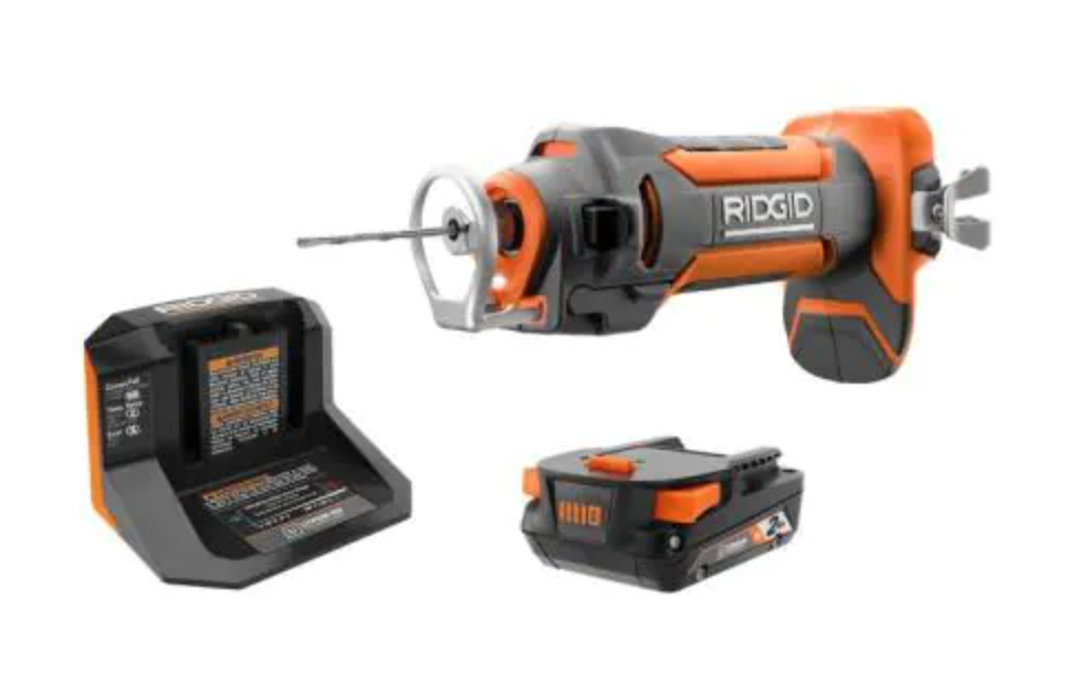 Ridgid 18V drywall tool kit with battery for $59