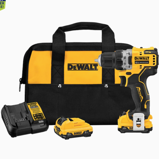 DEWALT XTREME 12-volt max 3/8-in drill + 2 batteries & charger for $99