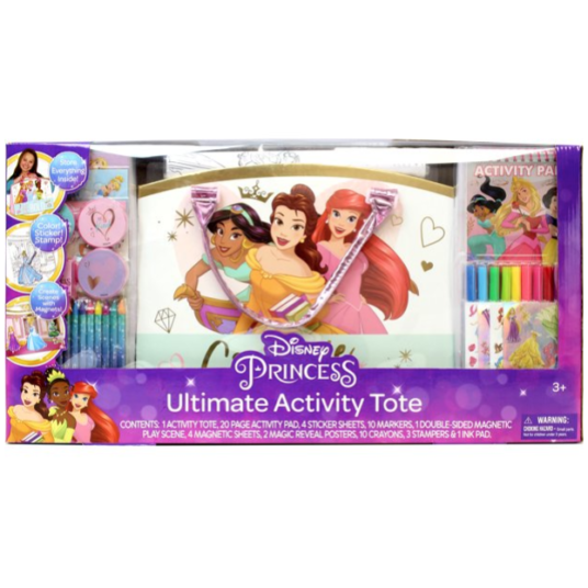 Disney Princess girls activity tote 100-piece arts and crafts kit for $10