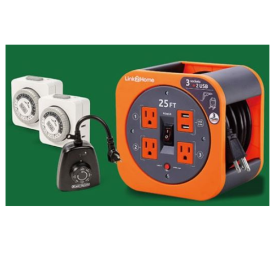 Link2Home extension cord reels & more from $22