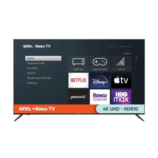 onn. 75″ Class 4K UHD LED frameless Roku smart TV for $678