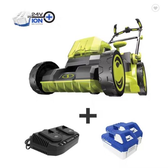 Sun Joe 48-volt iON+ cordless brushless lawn mower kit for $212