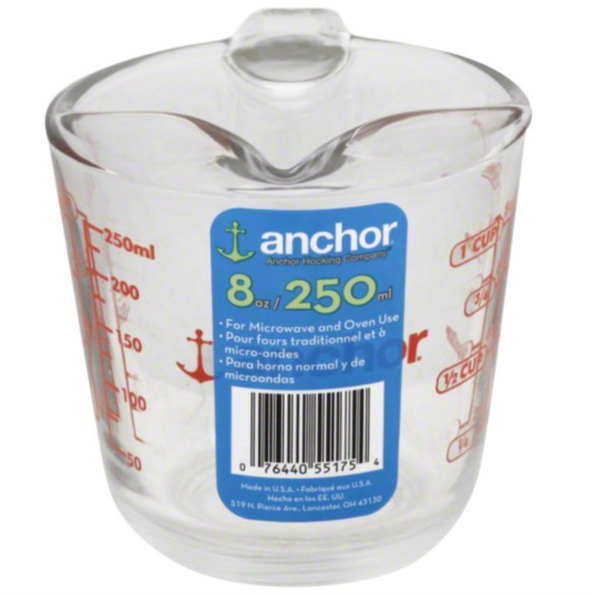 Anchor Hocking 1-cup glass measuring cup for $3