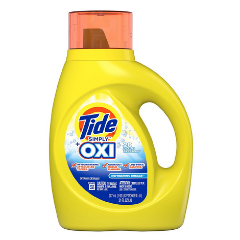 Get 4 bottles of Tide Simply Clean & Fresh 31-oz laundry detergent for $2 each