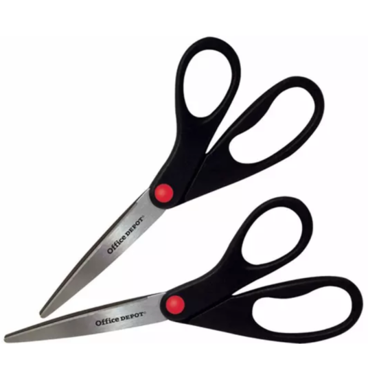 2-pack Office Depot 8″ straight scissors for $3