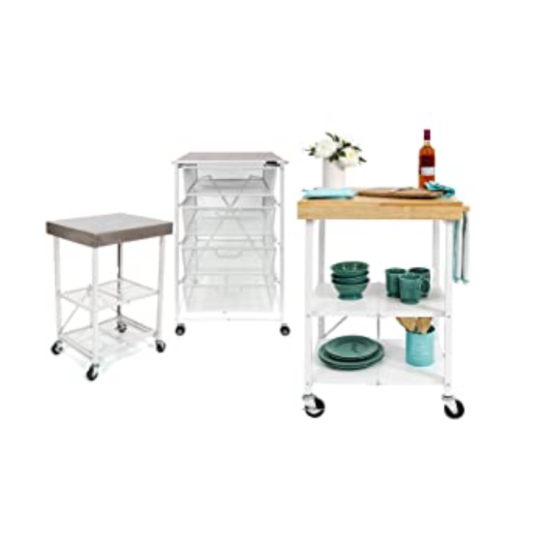 Refurbished Origami kitchen and storage carts from $120