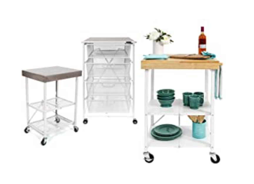 Refurbished Origami kitchen and storage carts from $120