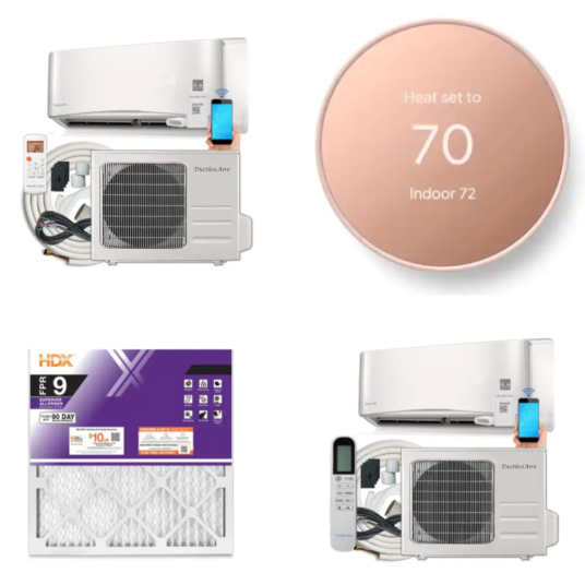 Today only: Thermostats, air filters, mini splits & more from $25