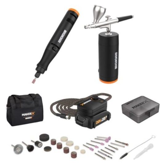 Today only: Worx MakerX brushless rotary tool kit with air brush for $80