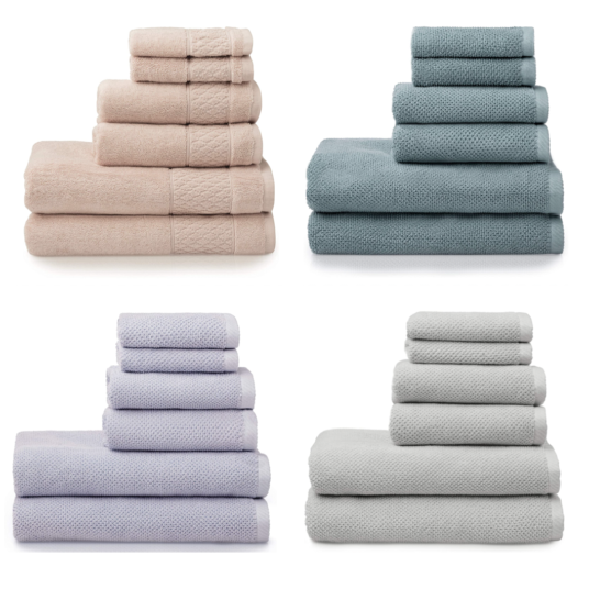 Today only: Welhome Premium 6-piece bath towel sets from $27