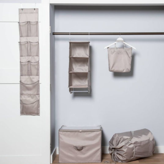 Room Essentials 5-piece hanging closet organizer pack for $10