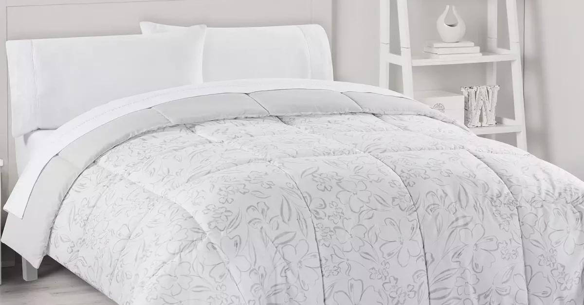 The Big One down-alternative reversible comforter from $20