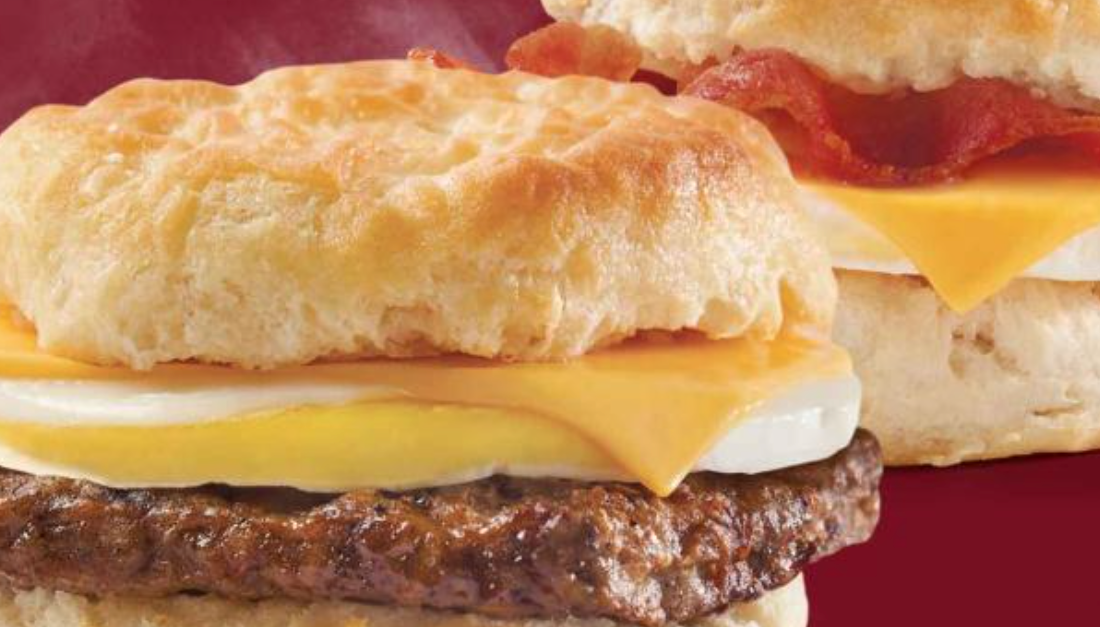 Get a Wendy’s Bacon or Sausage, Egg & Cheese biscuit for $1