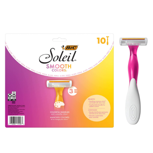 10-pack BIC Soleil 3-blade women’s shaving razors for $6