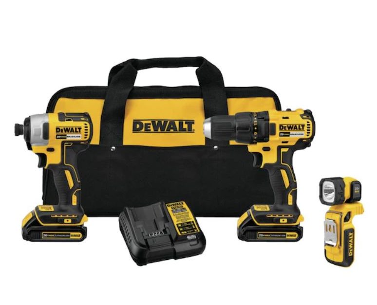 Today only: Dewalt 20-volt max brushless power tool combo kit for $169