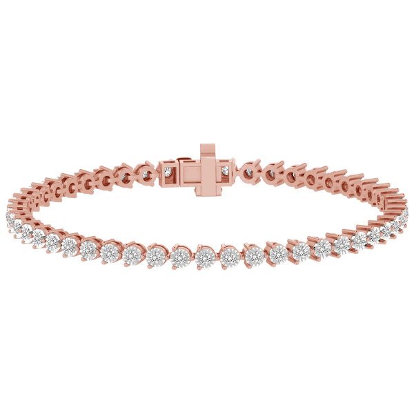 Today only: 1.0 Carat TW diamond bracelet with 14K gold plating over sterling silver for $106 shipped