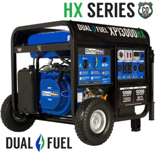 Today only: DuroMax 10,500-watt dual fuel portable generator for $1,259