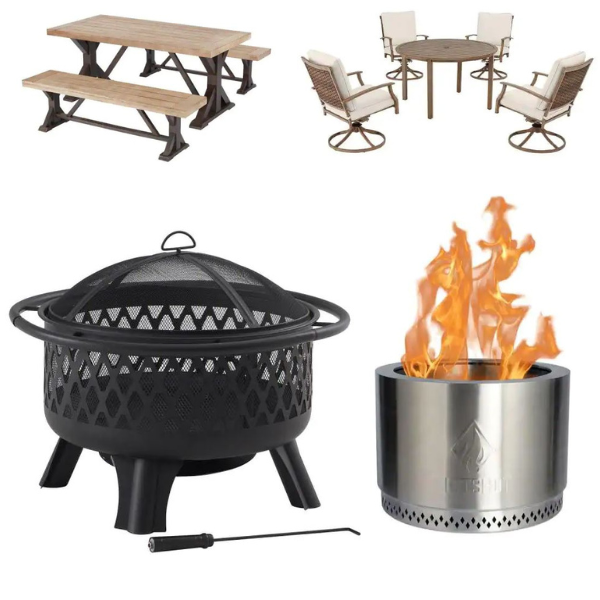Today only: Patio sets & fire pits from $79