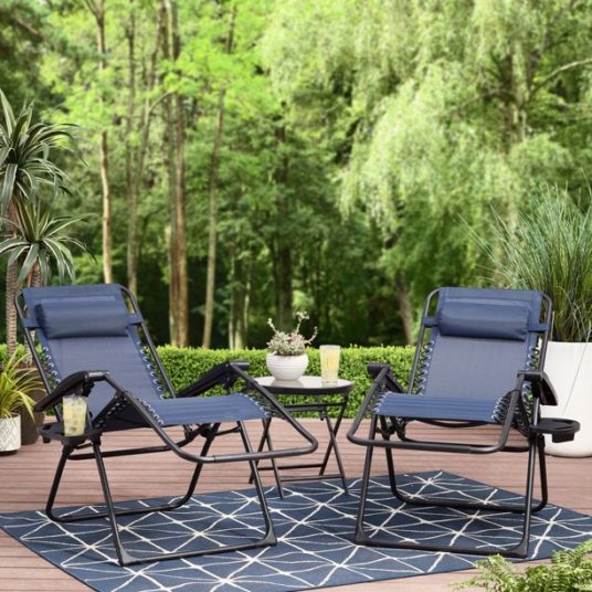 Mainstays 2-pack zero gravity recliner chairs for $79