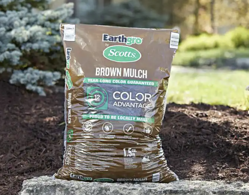 1.5-cu ft Bags of Scotts Earthgro mulch for $2 each