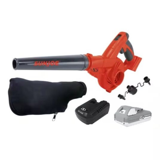 Sun Joe 24-volt iON+ workshop blower + vacuum kit for $40