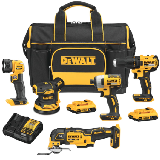 Today only: Dewalt 5-tool 20-volt max brushless power tool combo kit with soft case for $299