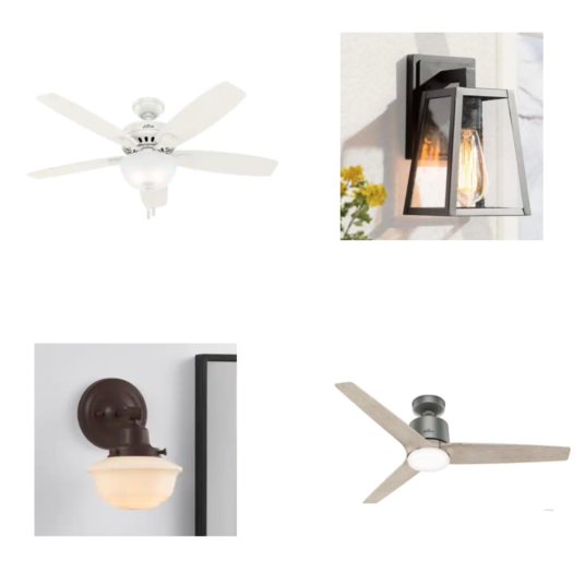 Today only: Lighting and ceiling fans from $17