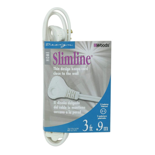 SlimLine indoor flat plug extension cord for $2