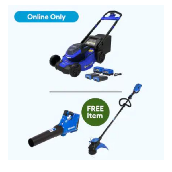 Today only: Buy a Kobalt 40-volt electric mower and get FREE item!